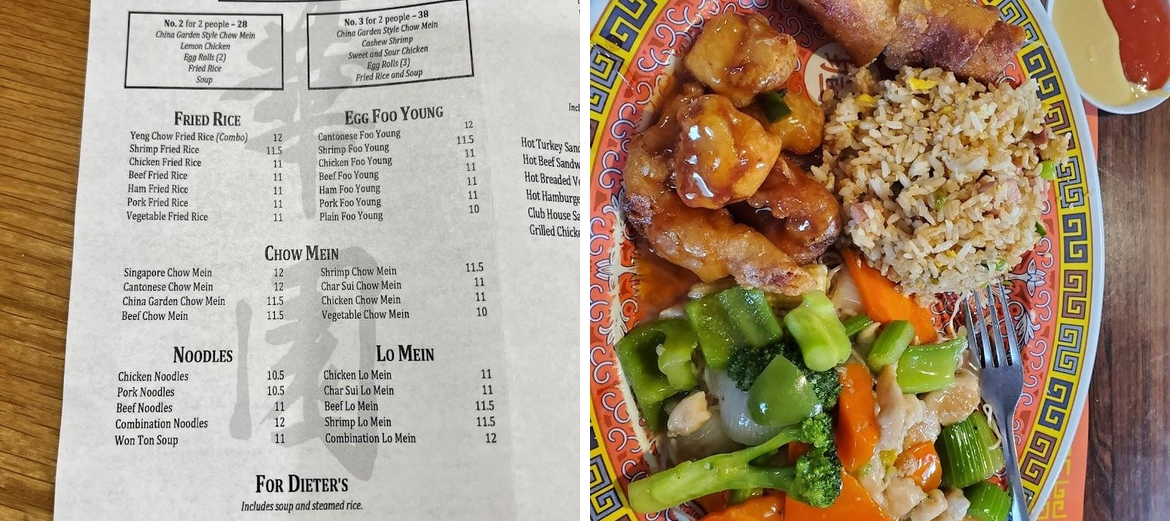 China Garden Restaurant Menu